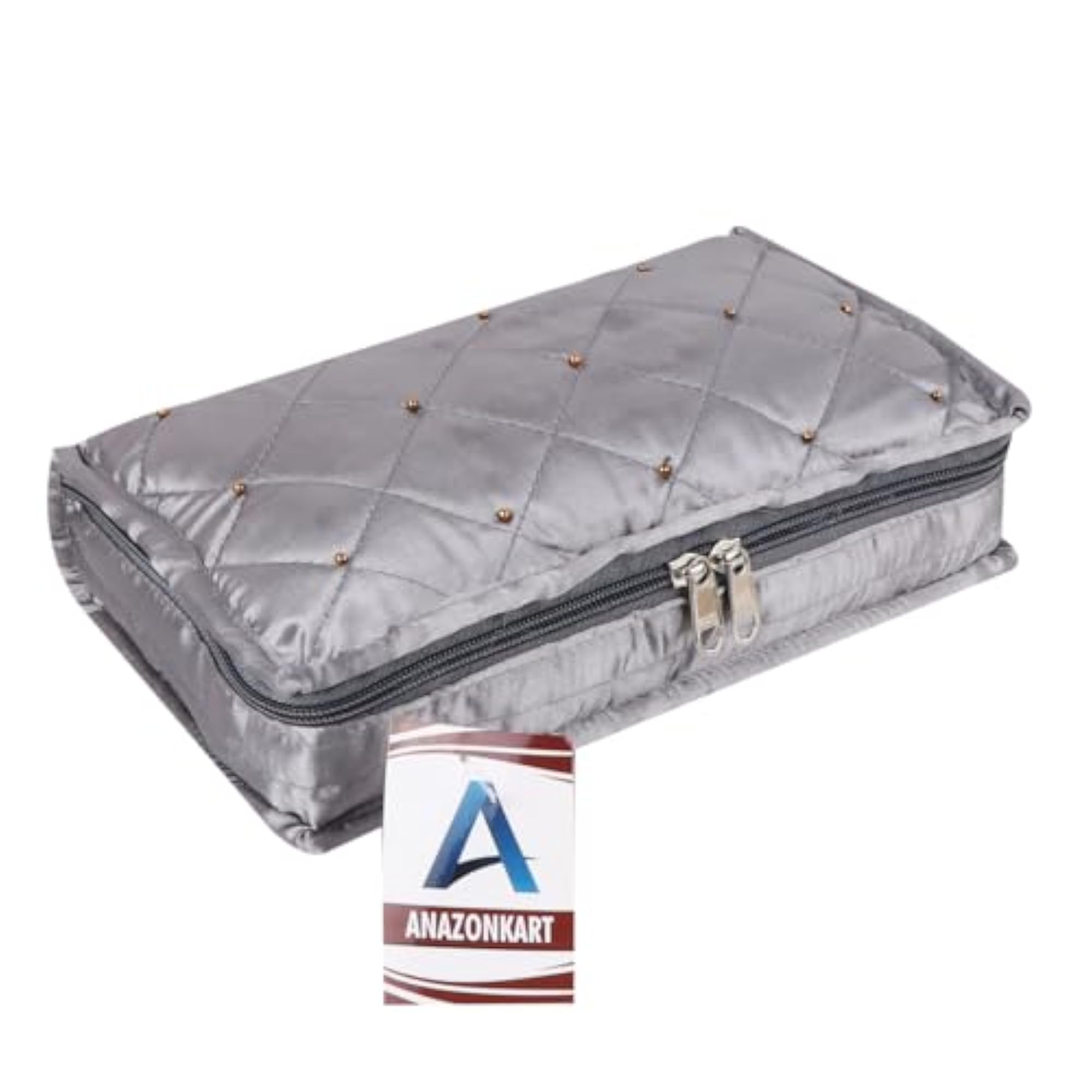 Satin Jewellery Makeup Kit with Zipper Closure